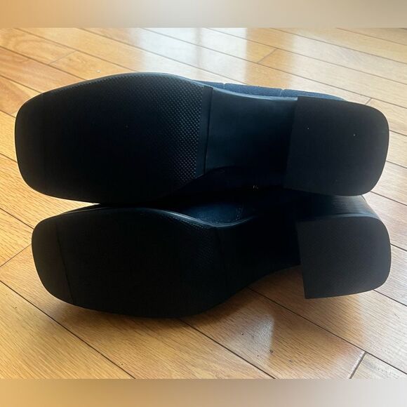 NWB White Mountain Blue Suede Block Heel Winter Booties Sz 9.5 - Picture 6 of 8